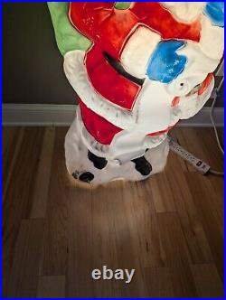 Vintage 42 Santa's Best Santa Blow Mold Christmas Large Rare Toy Sack List