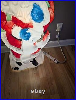 Vintage 42 Santa's Best Santa Blow Mold Christmas Large Rare Toy Sack List