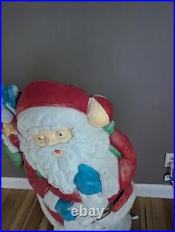 Vintage 42 Santa's Best Santa Blow Mold Christmas Large Rare Toy Sack List