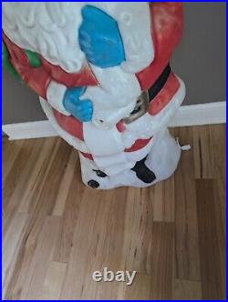 Vintage 42 Santa's Best Santa Blow Mold Christmas Large Rare Toy Sack List