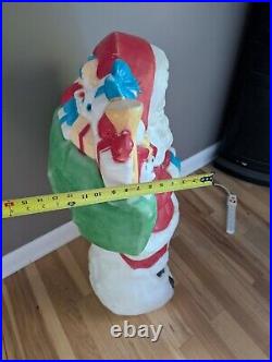 Vintage 42 Santa's Best Santa Blow Mold Christmas Large Rare Toy Sack List
