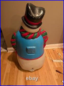 Vintage 43 Santa's Best Snowman Lighted Christmas Blow Mold Large Decor