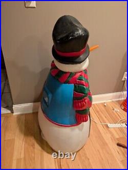 Vintage 43 Santa's Best Snowman Lighted Christmas Blow Mold Large Decor