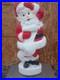 Vintage 43 Union Products Santa Claus Looking at list Plastic Blow Mold READ