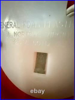 Vintage 46 Empire Santa Claus Blow Mold Light Plastic Yard Decororation Works