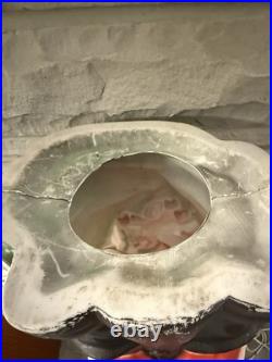 Vintage 46 Empire Santa Claus Blow Mold Light Plastic Yard Decororation Works