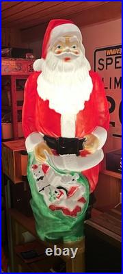 Vintage 48 Blow Mold Santa with Toy Bag Empire Christmas