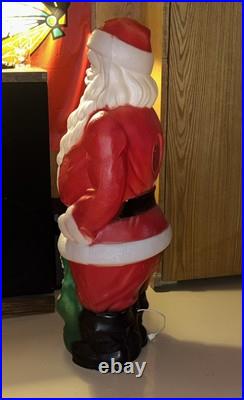 Vintage 48 Blow Mold Santa with Toy Bag Empire Christmas