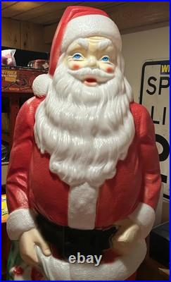 Vintage 48 Blow Mold Santa with Toy Bag Empire Christmas