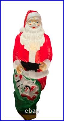 Vintage 48 Blow Mold Santa with Toy Bag Empire Christmas