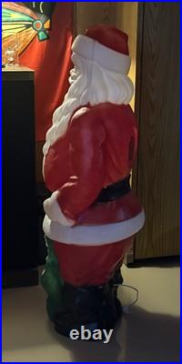 Vintage 48 Blow Mold Santa with Toy Bag Empire Christmas