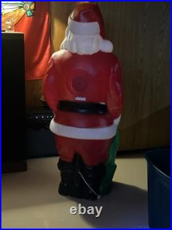 Vintage 48 Blow Mold Santa with Toy Bag Empire Christmas