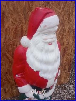 Vintage 48 Blow Mold Santa with Toy Bag Empire Christmas READ