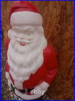 Vintage 48 Blow Mold Santa with Toy Bag Empire Christmas READ