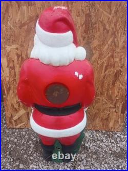 Vintage 48 Blow Mold Santa with Toy Bag Empire Christmas READ