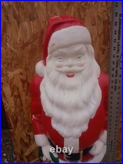 Vintage 48 Blow Mold Santa with Toy Bag Empire Christmas READ