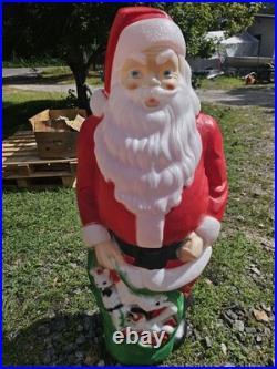 Vintage 48in Empire Illuminated Giant Santa Blow Mold With Toy Bag