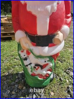 Vintage 48in Empire Illuminated Giant Santa Blow Mold With Toy Bag