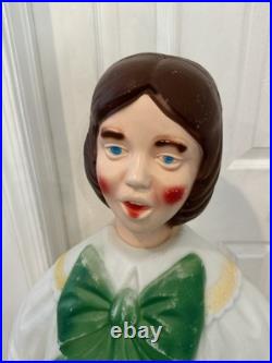 Vintage 50 Empire Blowmold Caroler Girl Needs New Light