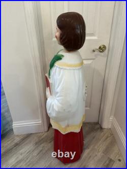 Vintage 50 Empire Blowmold Caroler Girl Needs New Light