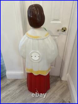 Vintage 50 Empire Blowmold Caroler Girl Needs New Light
