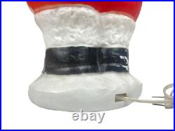 Vintage 50's Poloron Santa Claus Gold Beard Christmas Lighted Blow Mold 30 USA