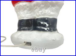 Vintage 50's Poloron Santa Claus Gold Beard Christmas Lighted Blow Mold 30 USA