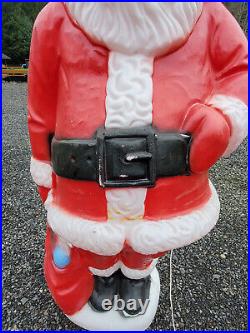 Vintage 56 Lighted Santa Blow Mold Christmas Yard Decor