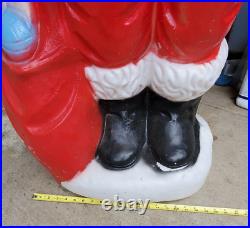 Vintage 56 Lighted Santa Blow Mold Christmas Yard Decor