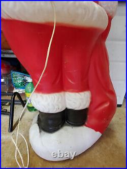 Vintage 56 Lighted Santa Blow Mold Christmas Yard Decor