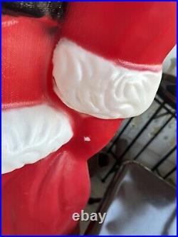 Vintage 5ft Santa Claus General Foam Plastic Blow Mold Light Up Yard Lights Up