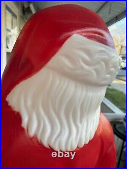 Vintage 5ft Santa Claus General Foam Plastic Blow Mold Light Up Yard Lights Up