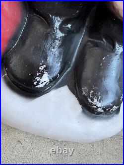 Vintage 5ft Santa Claus General Foam Plastic Blow Mold Light Up Yard Lights Up