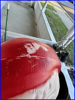 Vintage 5ft Santa Claus General Foam Plastic Blow Mold Light Up Yard Lights Up