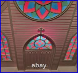 Vintage 60s Beco Original Illuminated Giant Country Church 51 with Box Incomplete