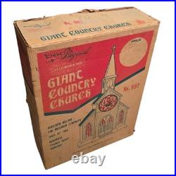 Vintage 60s Beco Original Illuminated Giant Country Church 51 with Box Incomplete
