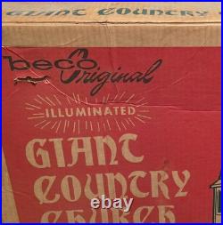 Vintage 60s Beco Original Illuminated Giant Country Church 51 with Box Incomplete
