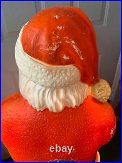 Vintage 60s Whispering Santa Blow Mold 46 Poloron Prod Inc Made In USA Works