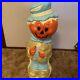 Vintage 80s 90s Pumpkin Scarecrow Trick or Treat Halloween Light Up Blow Mold