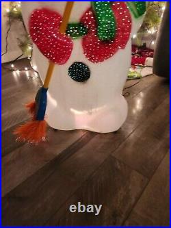 Vintage 90's Snowman Lighted Blow Mold 32 Christmas KITSCHY Holiday Yard Decor