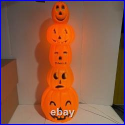 Vintage 90s Blow Mold Pumpkin Totem Halloween 1994 Union Don Featherstone 34
