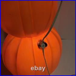 Vintage 90s Blow Mold Pumpkin Totem Halloween 1994 Union Don Featherstone 34