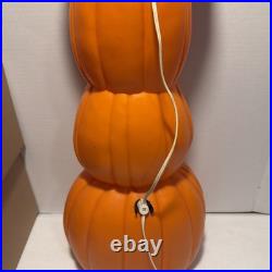 Vintage 90s Blow Mold Pumpkin Totem Halloween 1994 Union Don Featherstone 34