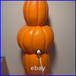 Vintage 90s Blow Mold Pumpkin Totem Halloween 1994 Union Don Featherstone 34