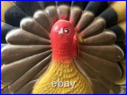 Vintage 90s Don Featherstone Blow Mold Thanksgiving Turkey Lights Up