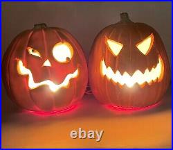 Vintage'95 Trendmasters Halloween Light Up Foam Mold Pumpkin Jack-o-Lantern 10
