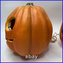 Vintage'95 Trendmasters Halloween Light Up Foam Mold Pumpkin Jack-o-Lantern 10