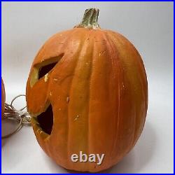 Vintage'95 Trendmasters Halloween Light Up Foam Mold Pumpkin Jack-o-Lantern 10