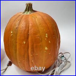 Vintage'95 Trendmasters Halloween Light Up Foam Mold Pumpkin Jack-o-Lantern 10