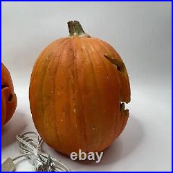 Vintage'95 Trendmasters Halloween Light Up Foam Mold Pumpkin Jack-o-Lantern 10